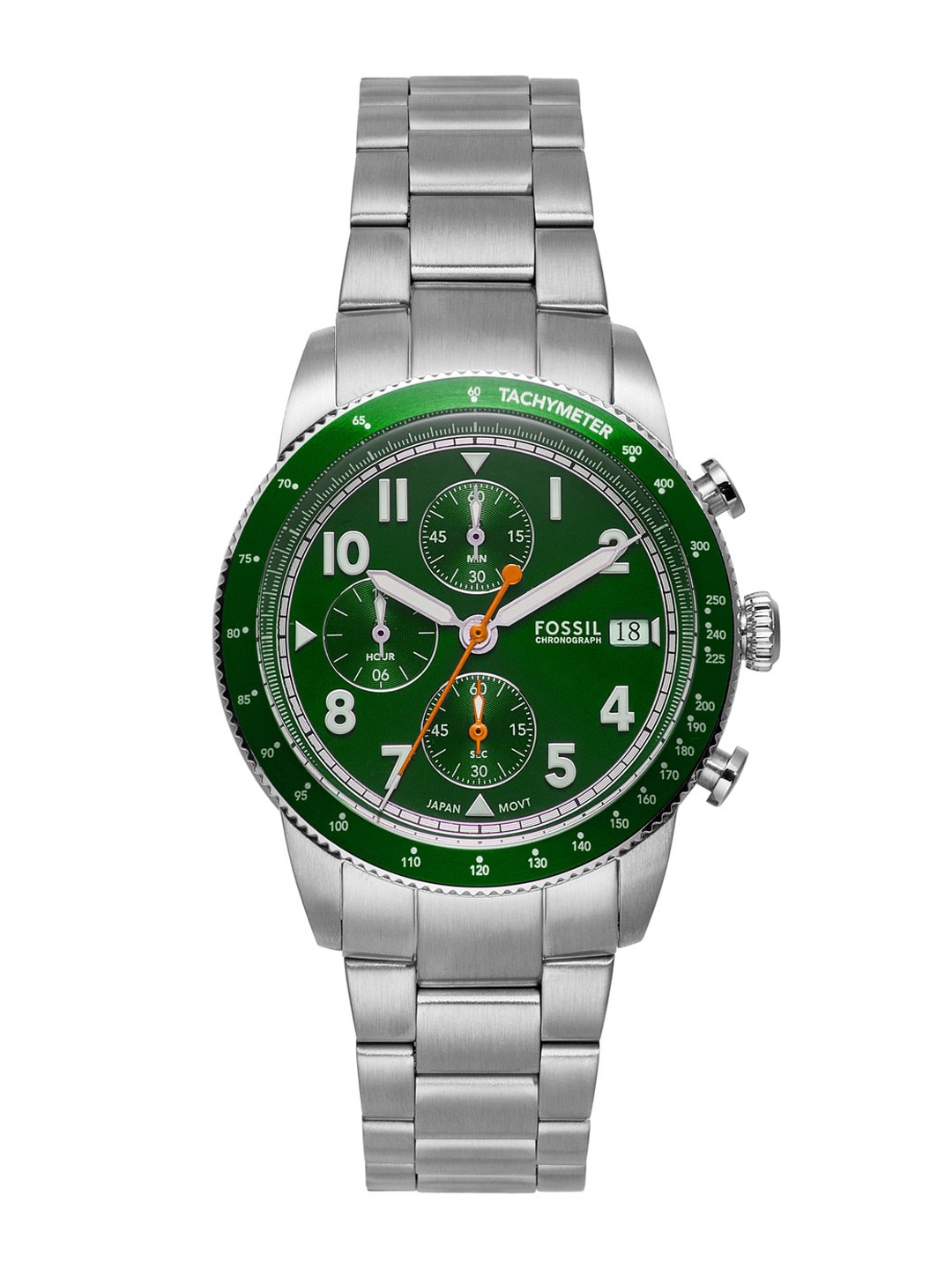 

Fossil Men Patterned Stainless Steel Analogue Watch FS6048, Green
