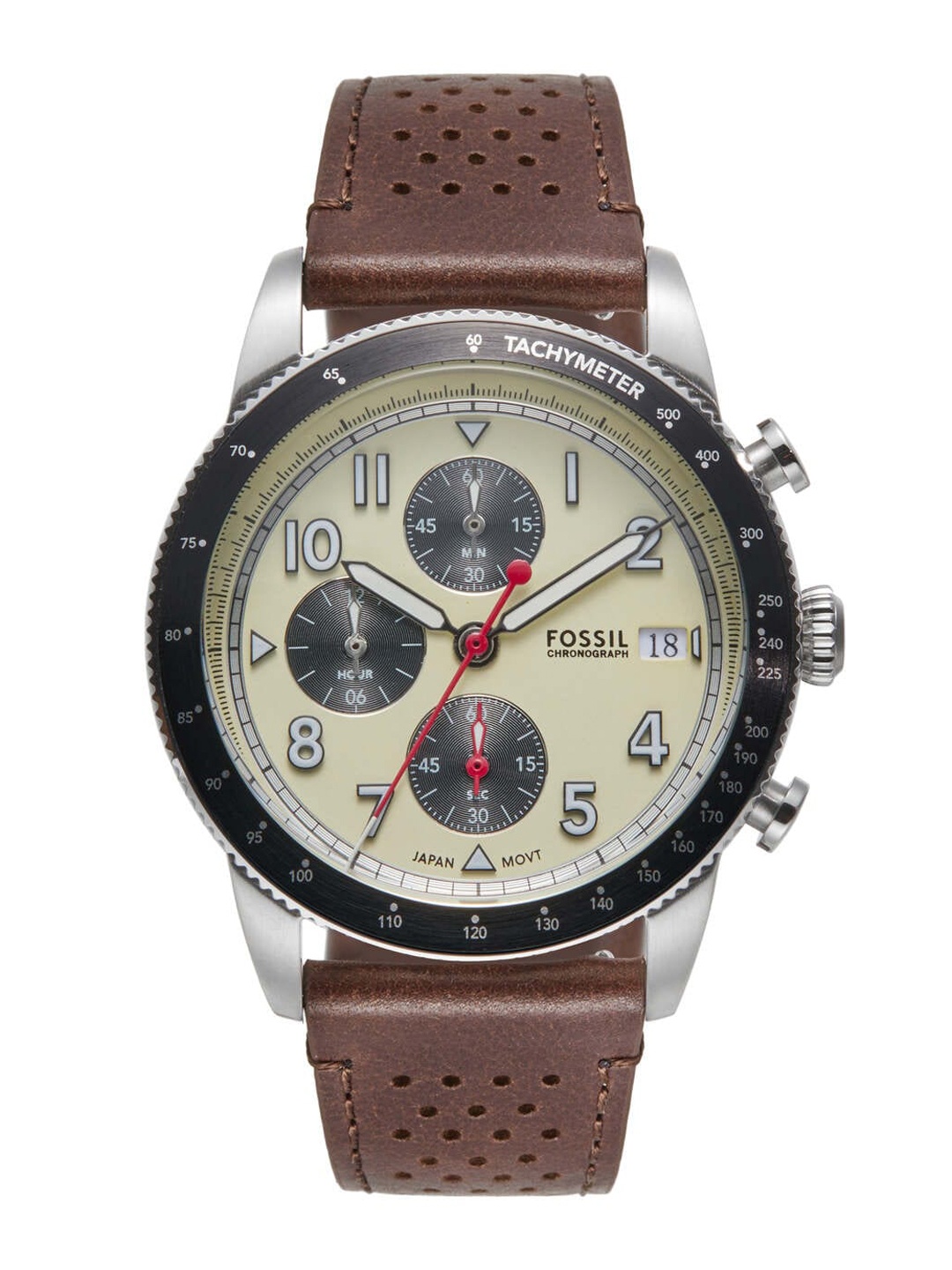 

Fossil Men Sport Tourer Leather Straps Analogue Watch FS6042, Brown