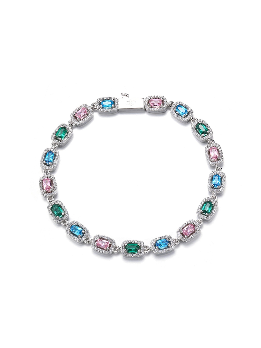 

Drip Project Men Rhodium-Plated Cubic Zirconia Wraparound Bracelet, Silver