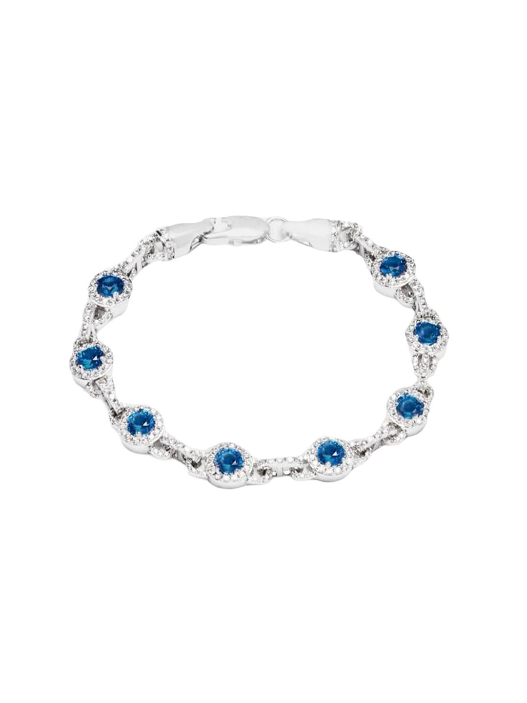 

Drip Project Men 14k White Gold Plated Cubic Zirconia Studded Wraparound Bracelet, Silver