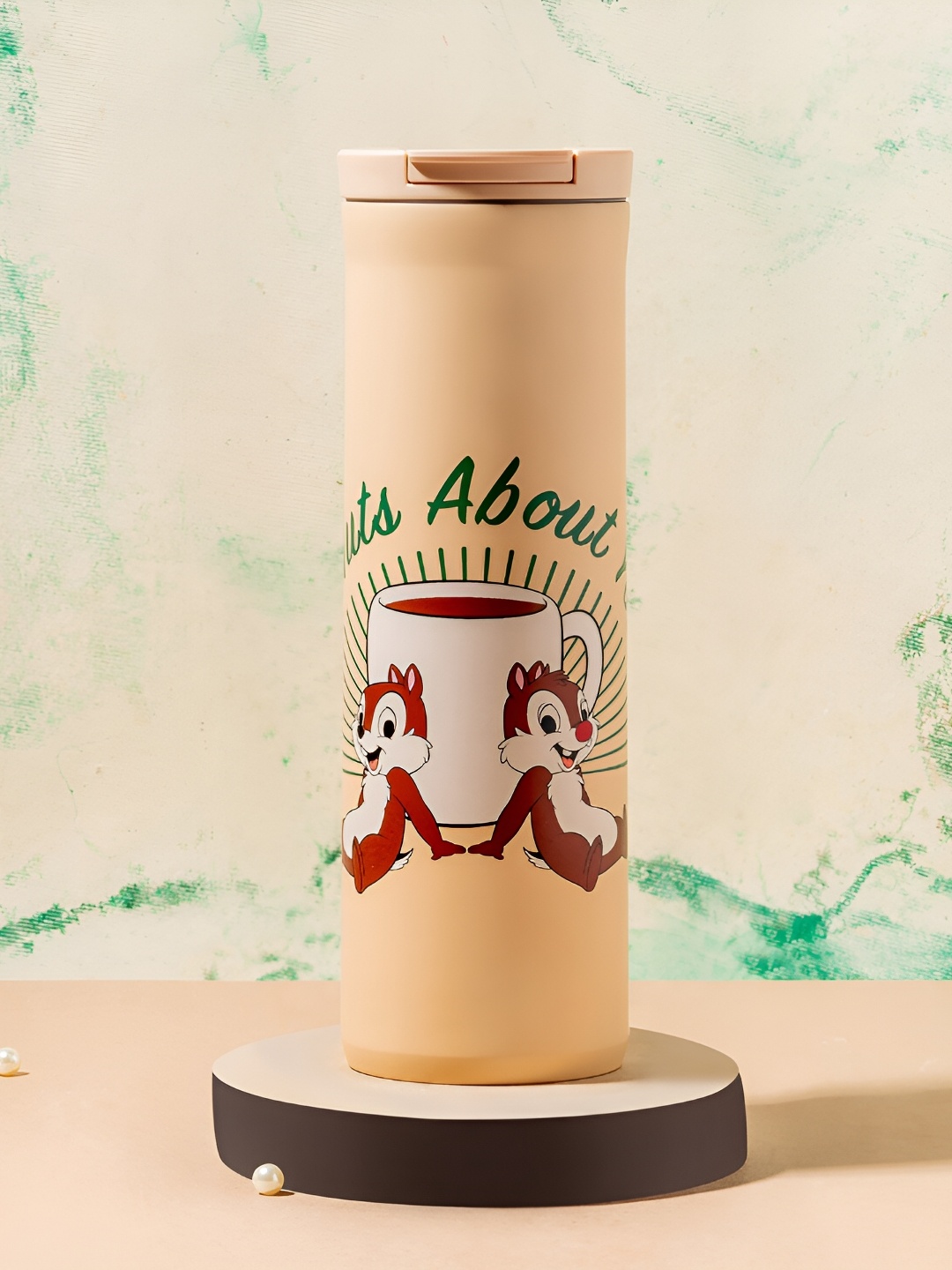 

Starbucks Beige Disney Chip & Dale Printed Double Wall Vacuum Water Bottle 473ml