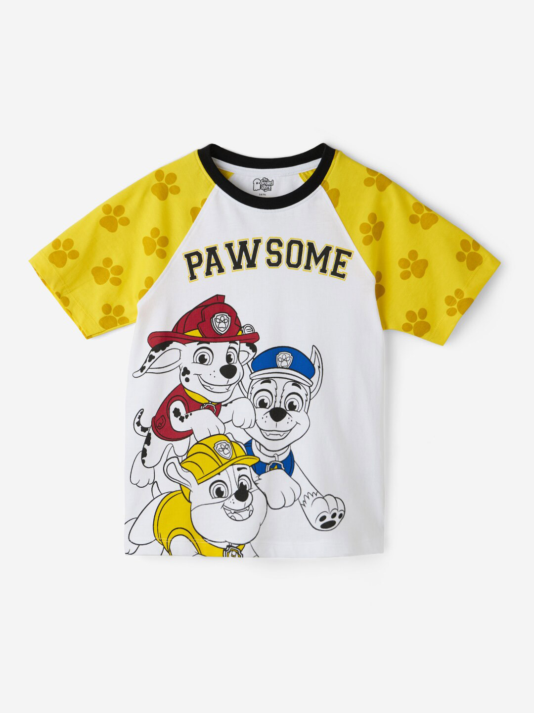 

The Souled Store White Infant Boys Paw Patrol Printed Raglan Sleeves Pure Cotton T-shirt