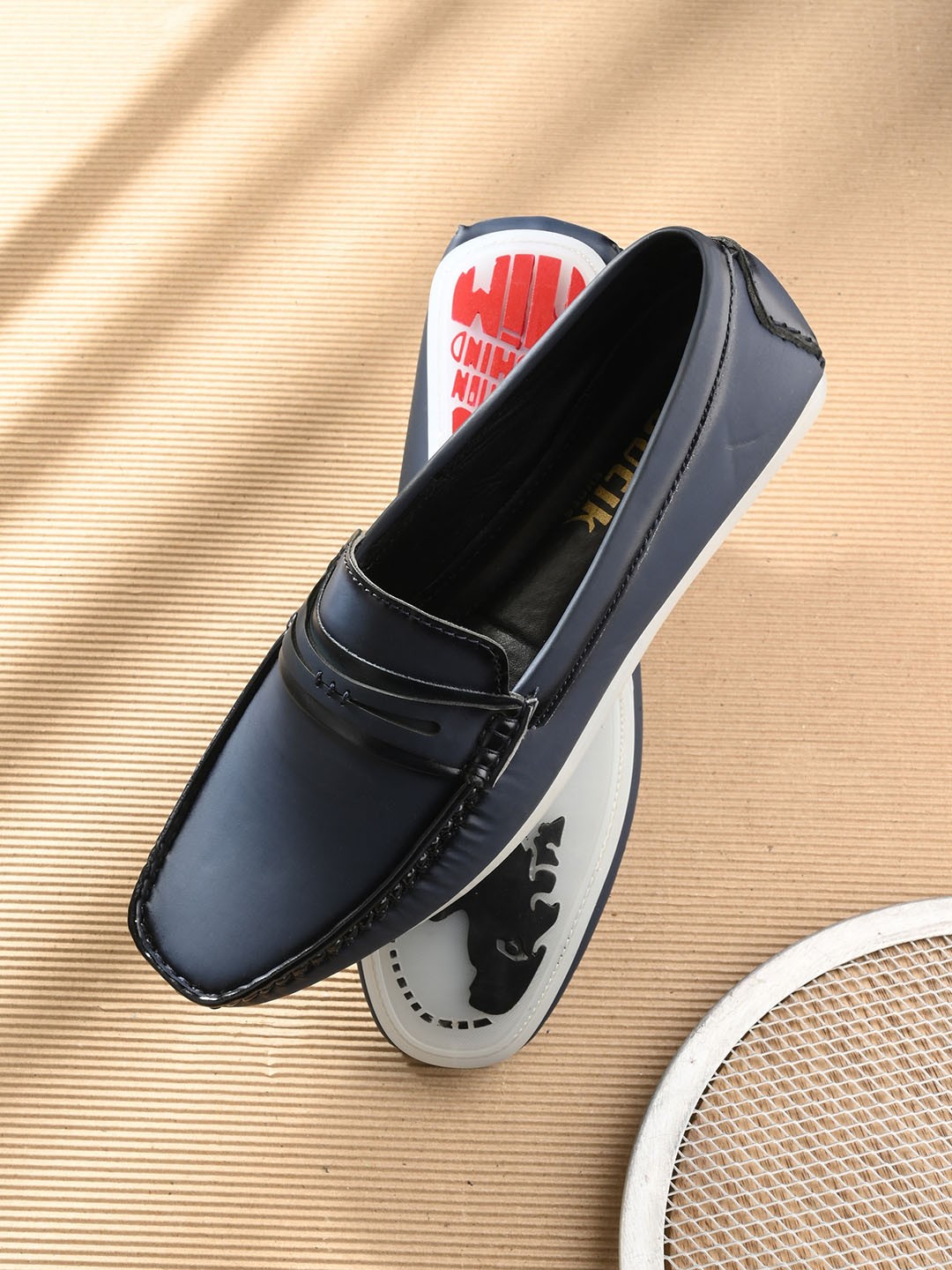 

BUCIK Men Square Toe Lightweight Loafers, Blue