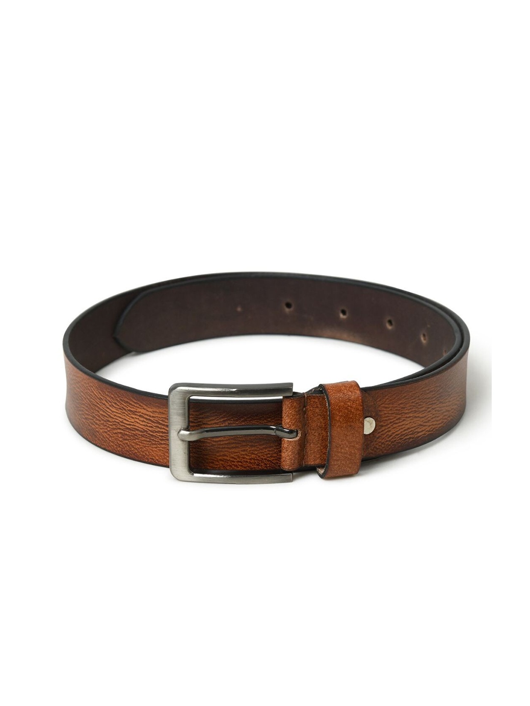 

MaheTri Men Textured Leather Formal Belt, Brown