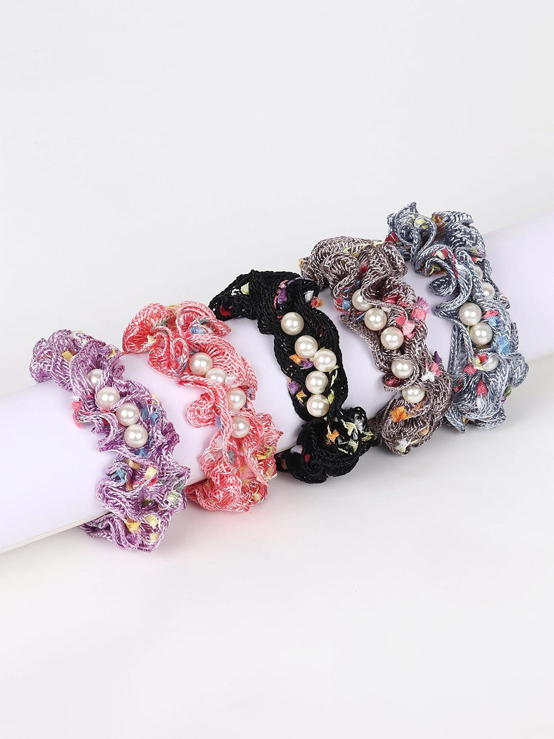 

DN Creation Girls Set of 12 Assorted Embellished Scrunchies