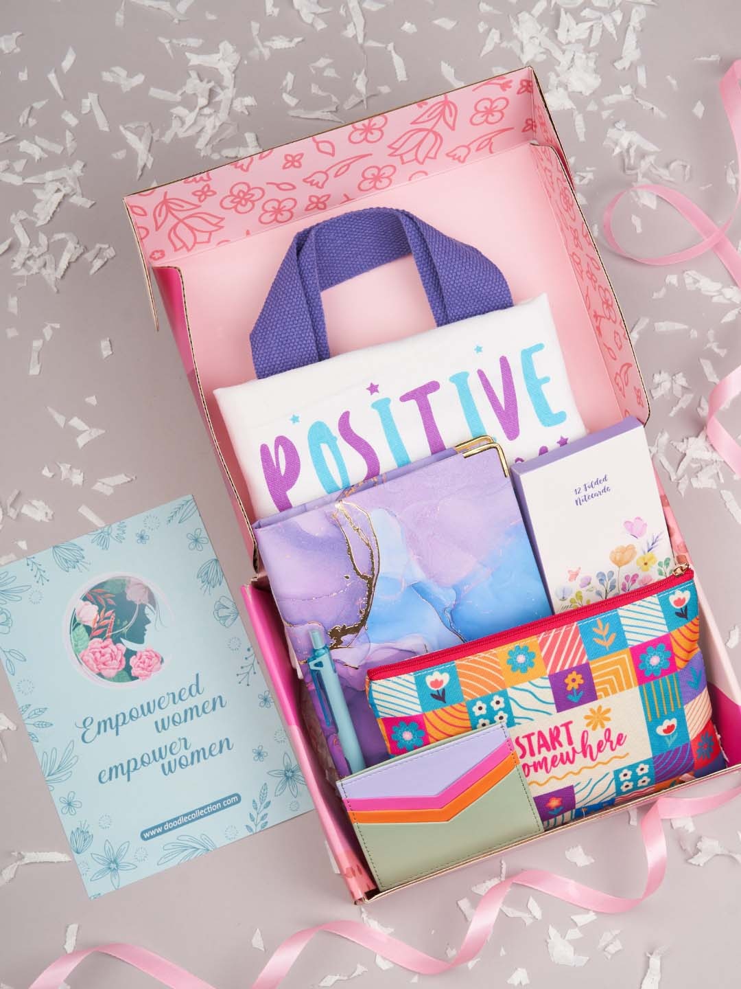 

Doodle Set Of 2 Striped Home Gift Sets, Pink