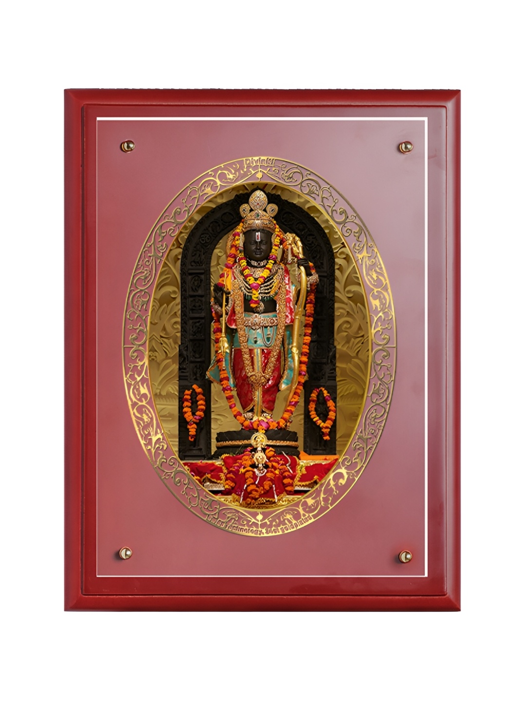 

DIVINITI Gold-Toned & Red MDF Wall Photo Frame