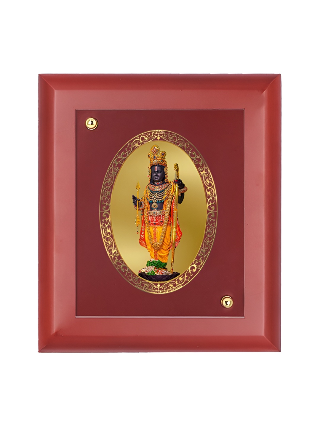 

DIVINITI Gold-Toned & Red MDF Wall Photo Frame