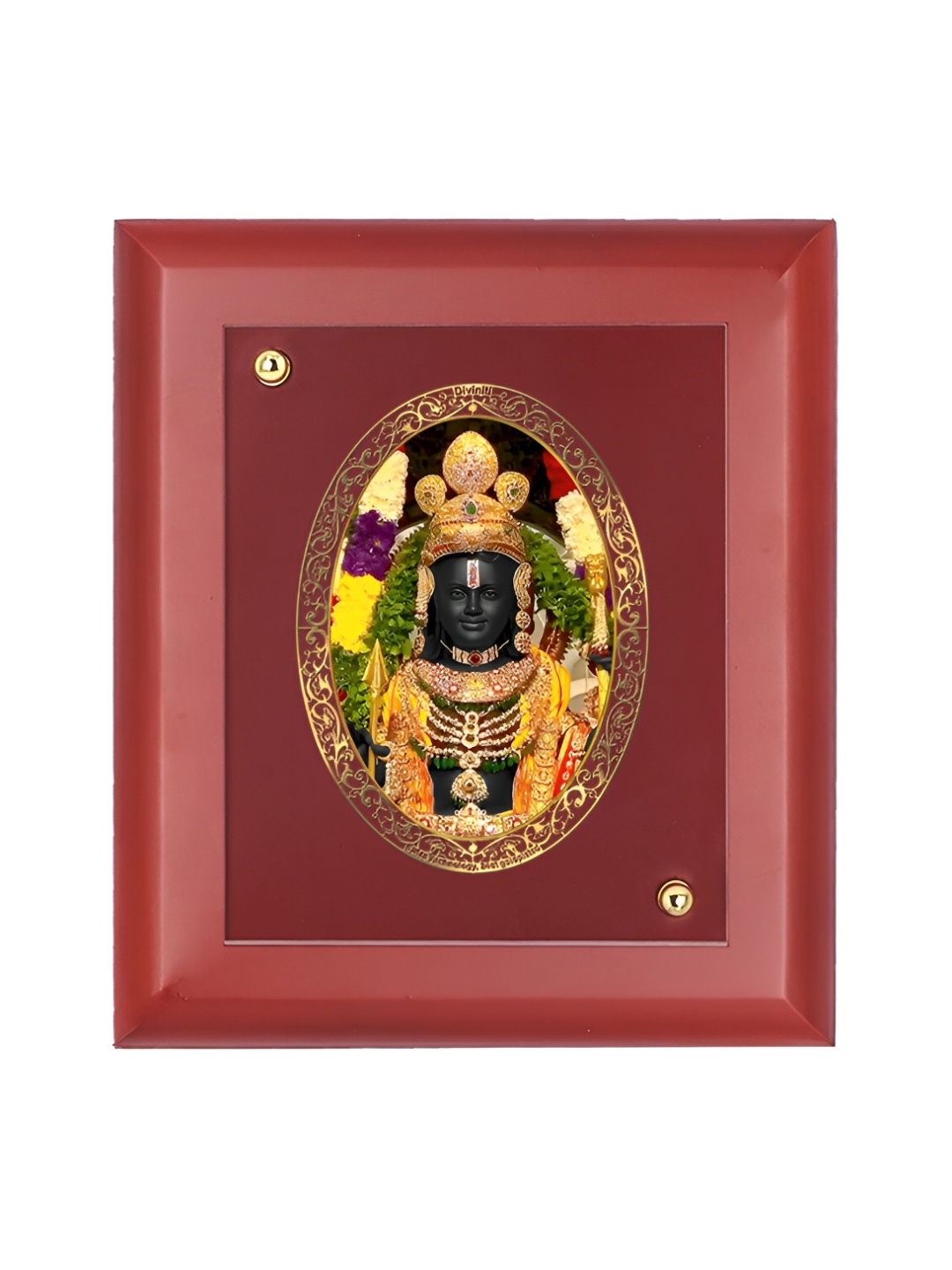 

DIVINITI Gold-Toned & Maroon MDF Wall Photo Frame