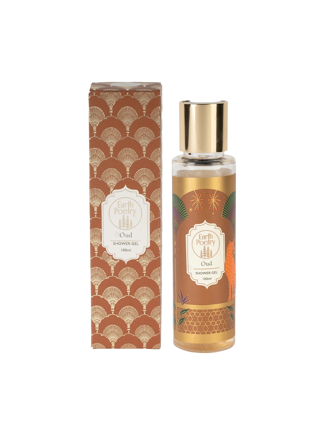 

EARTH POETRY Oud Shower Gel with Argan Oil & Macadamia Oil - 100 ml, Brown