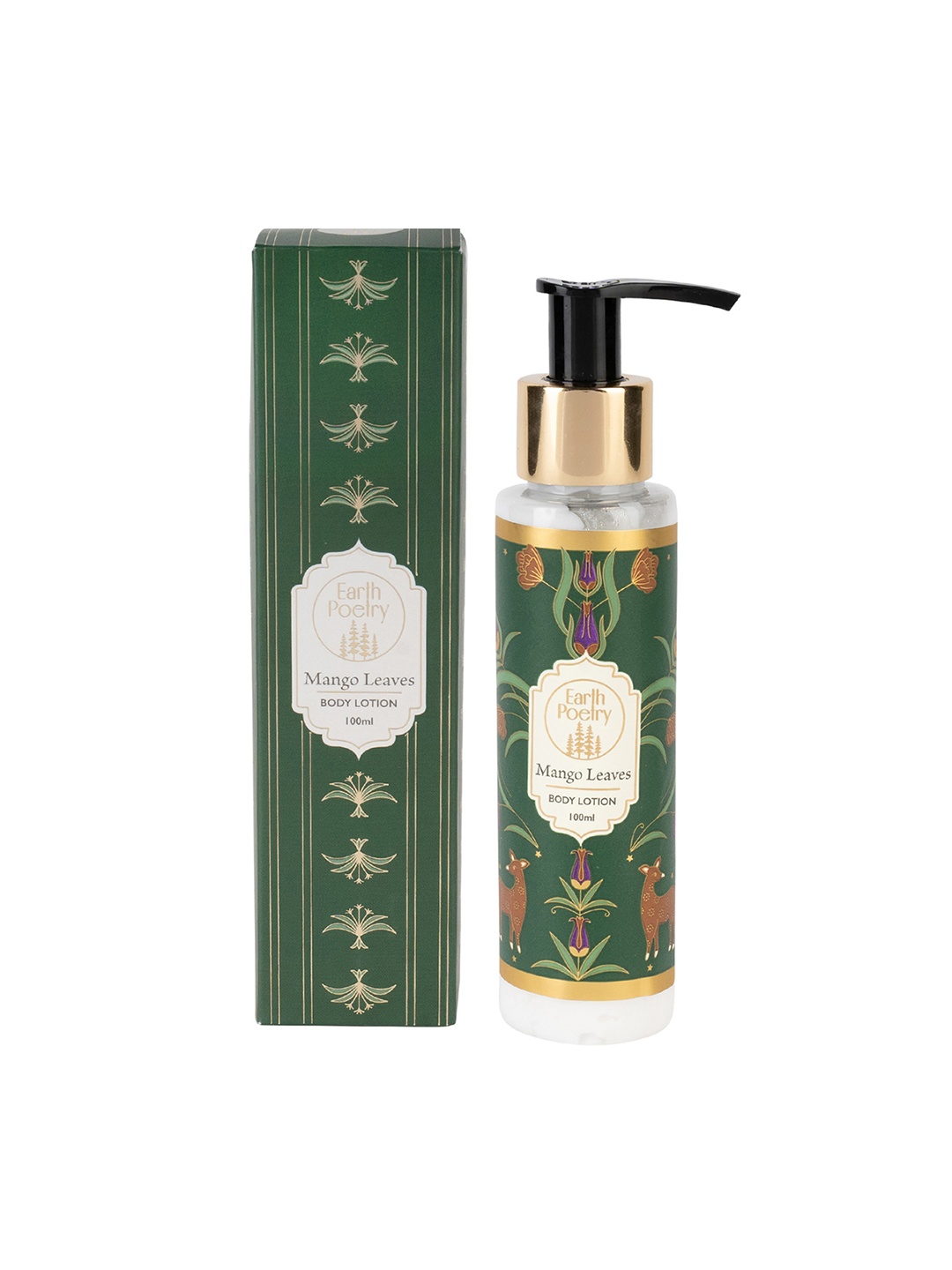 

EARTH POETRY Mango Leaves Body Lotion with Primrose Oil & Vitamin B5 - 100 ml, Green