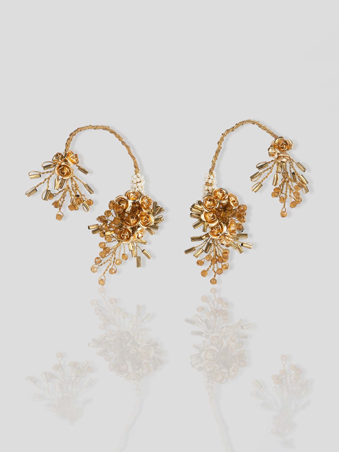 

D'oro Gold-Plated Contemporary Drop Earrings