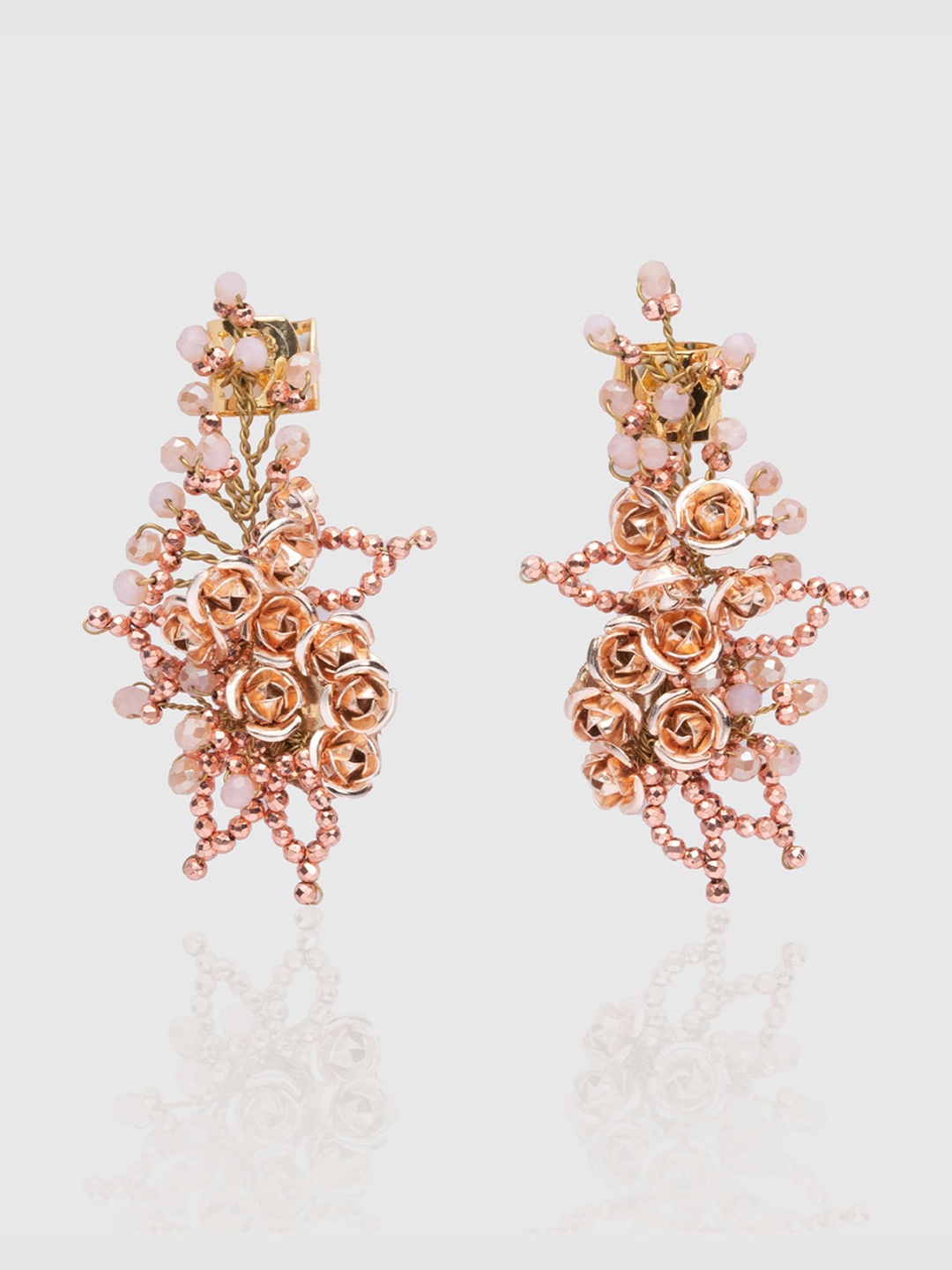 

D'oro Beaded Classic Studs Earrings, Copper