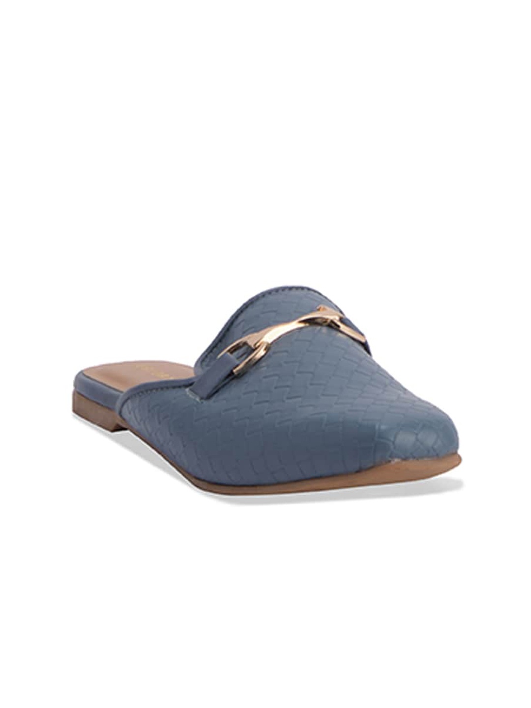 

ERIDANI Cybele Textured Mules, Blue