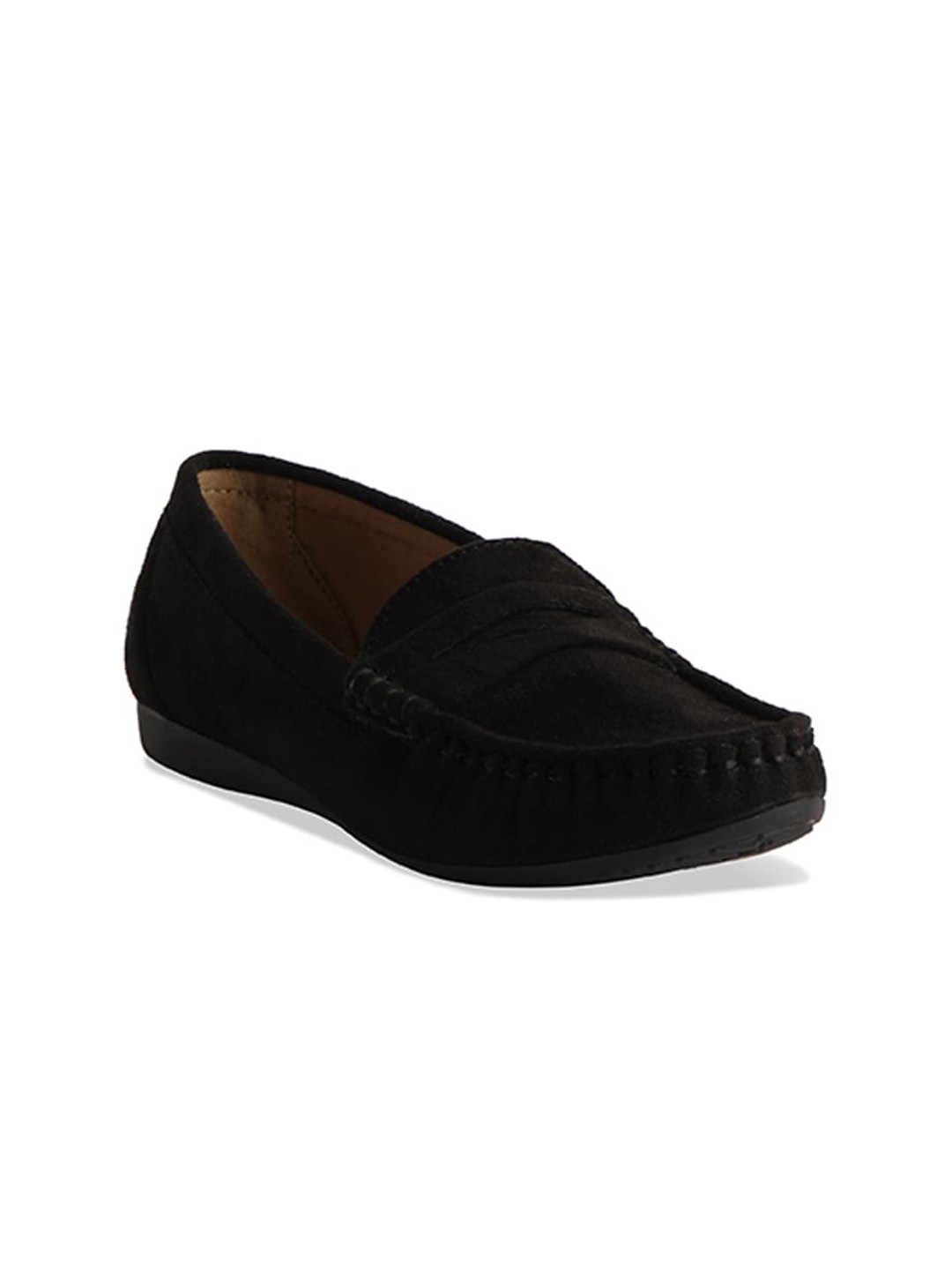 

ERIDANI Women Round Toe Loafers, Black