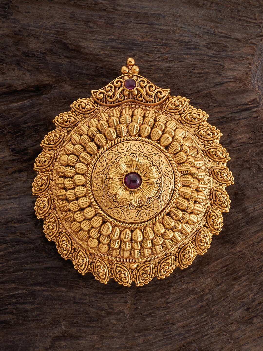 

Kushal's Fashion Jewellery Gold-Plated Embellished Hair Brooch