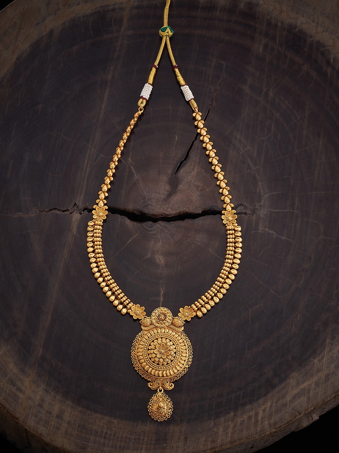 

Kushal's Fashion Jewellery Gold-Plated Antique Necklace