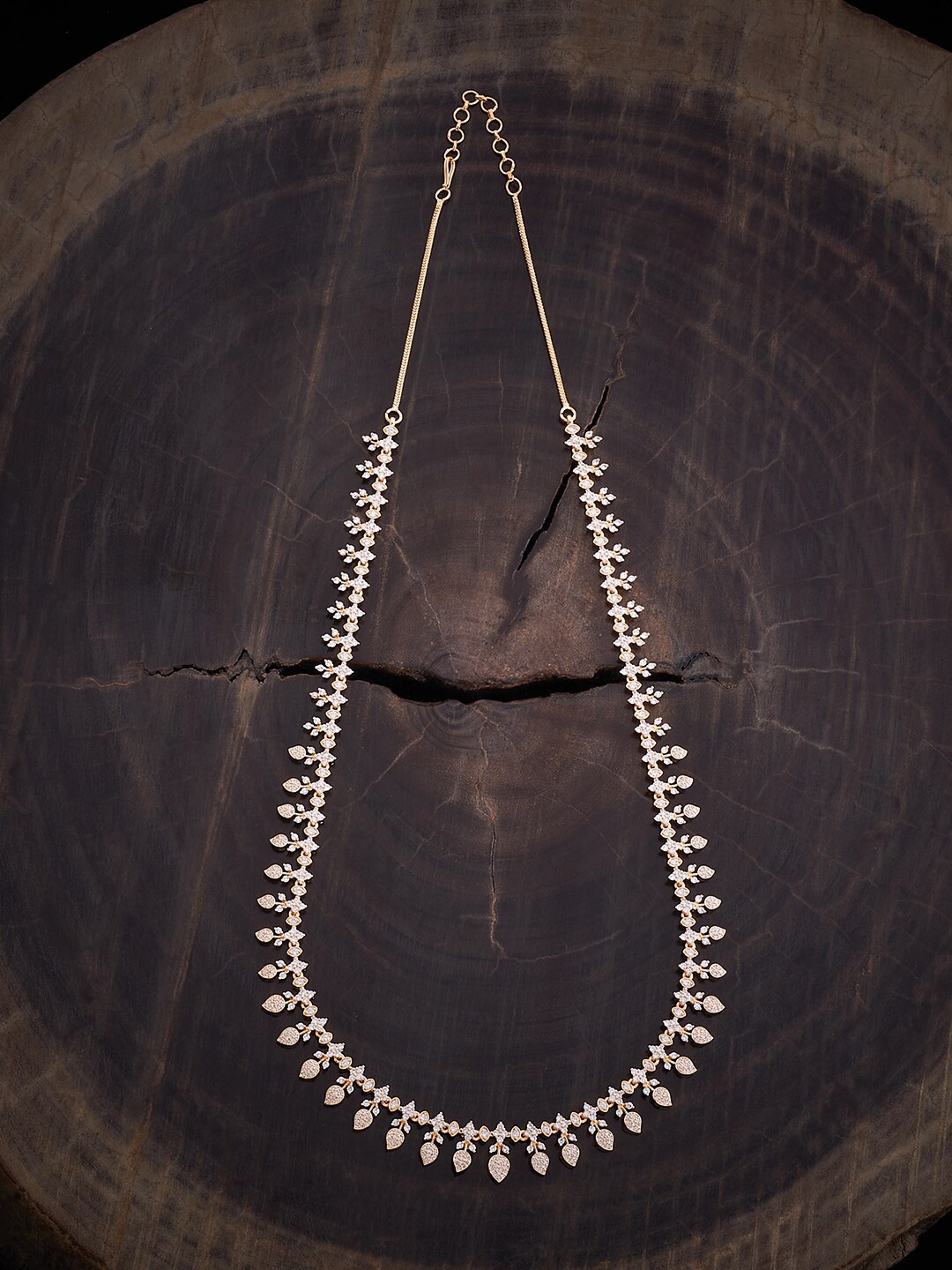 

Kushal's Fashion Jewellery Gold-Plated Cubic Zirconia Necklace
