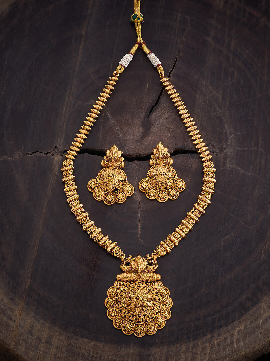 

Kushal's Fashion Jewellery Gold-Plated Necklace & Earrings