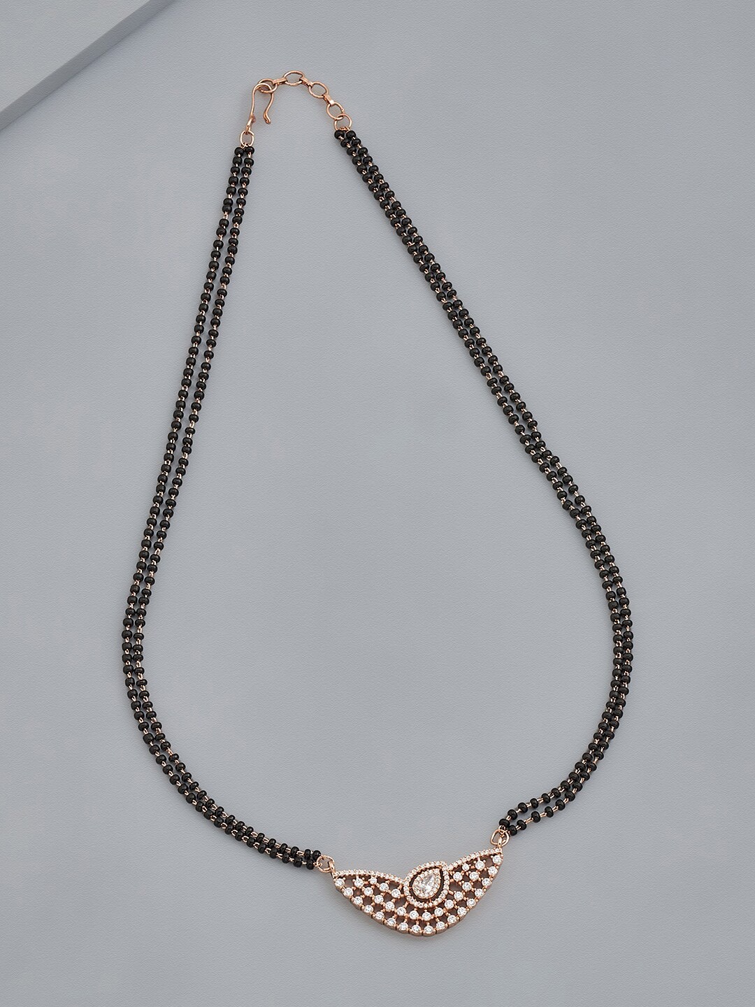 

Kushal's Fashion Jewellery Antique Rose Gold-Plated Zircon Mangalsutra