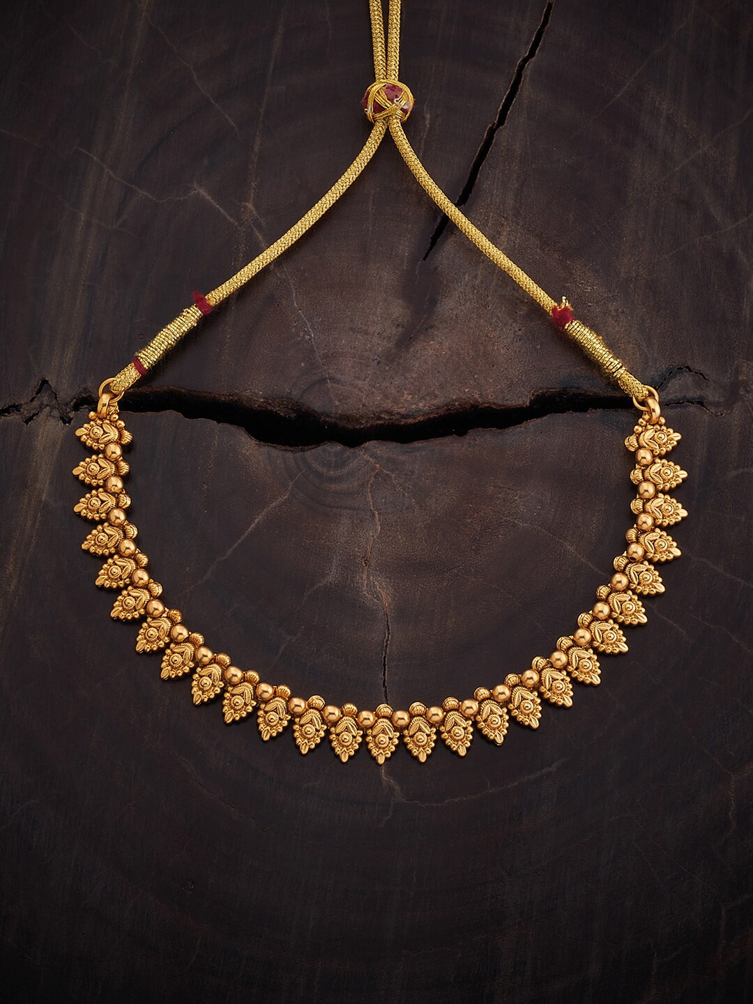 

Kushal's Fashion Jewellery Gold-Plated Antique Necklace