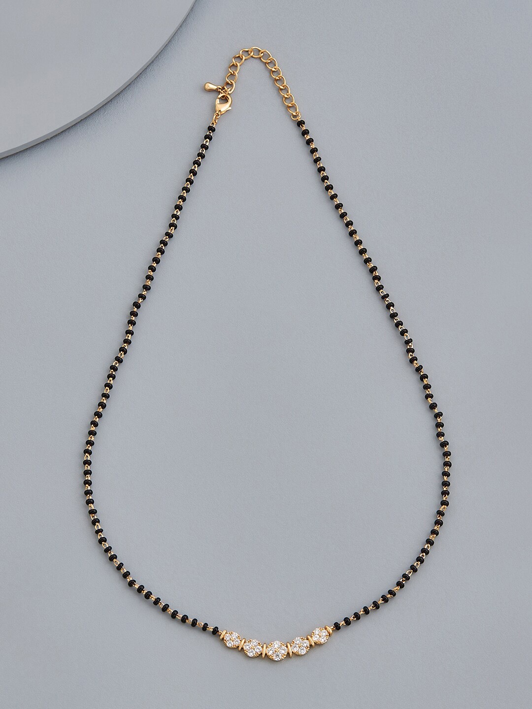 

Kushal's Fashion Jewellery Gold-Plated Artificial Stones Mangalsutra, Rose gold
