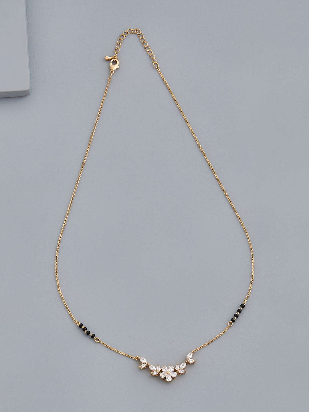 

Kushal's Fashion Jewellery Gold-Plated Artificial Stones Mangalsutra