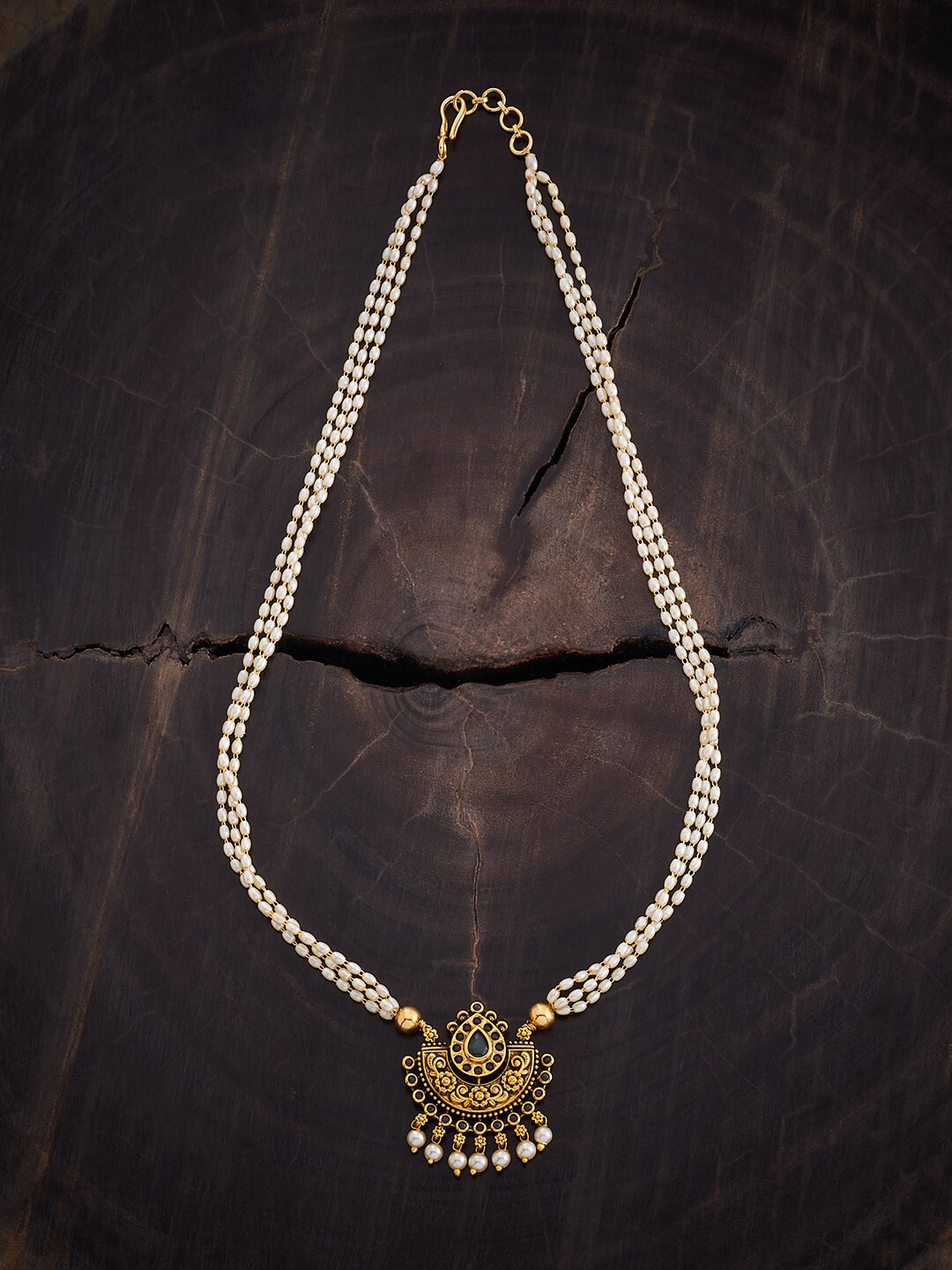 

Kushal's Fashion Jewellery Gold-Plated Antique Necklace