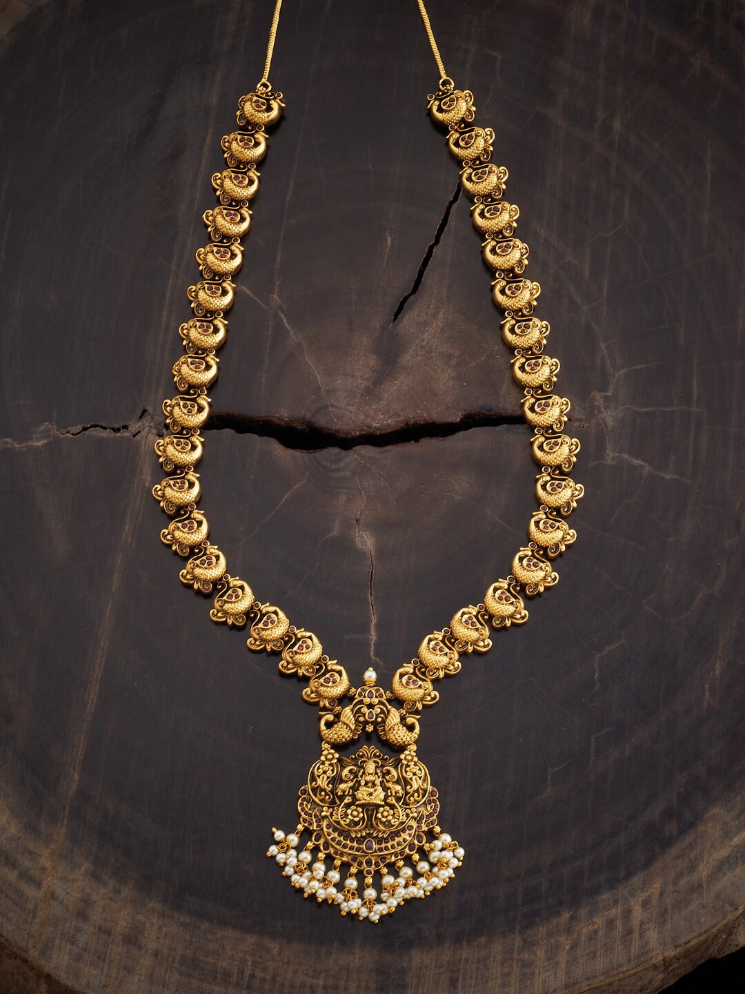 

Kushal's Fashion Jewellery Copper Gold-Plated Antique Necklace