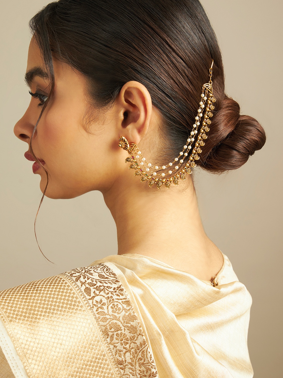

Kushal's Fashion Jewellery Women Set of 2 Gold-Plated Beaded Matil