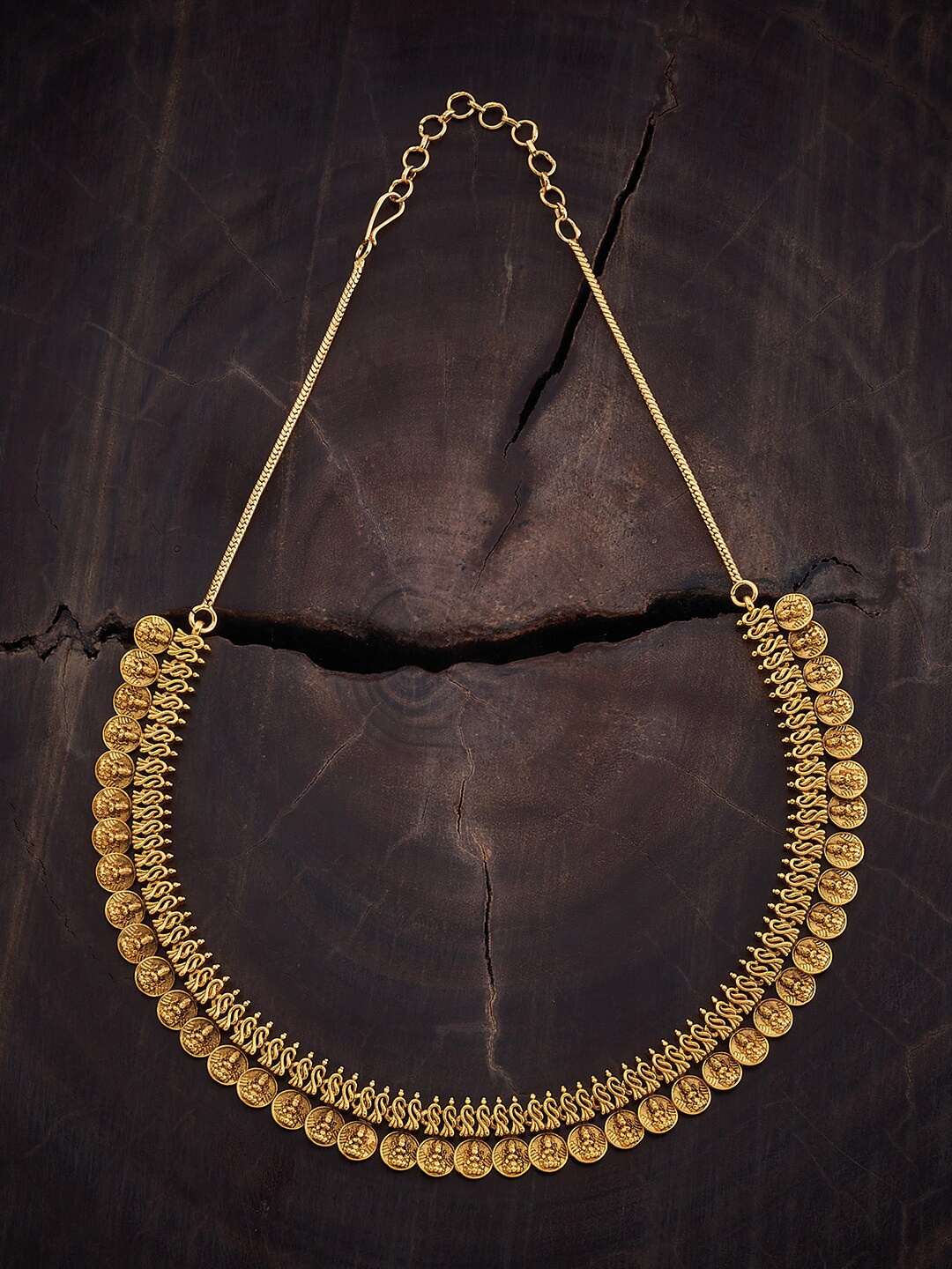 

Kushal's Fashion Jewellery Gold-Plated Antique Necklace