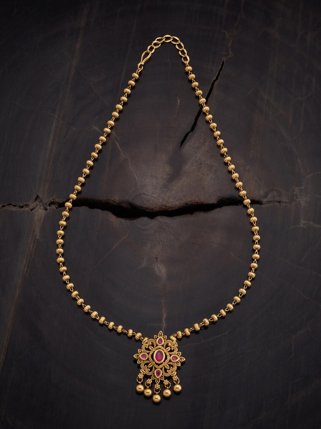 

Kushal's Fashion Jewellery Gold-Plated Antique Necklace