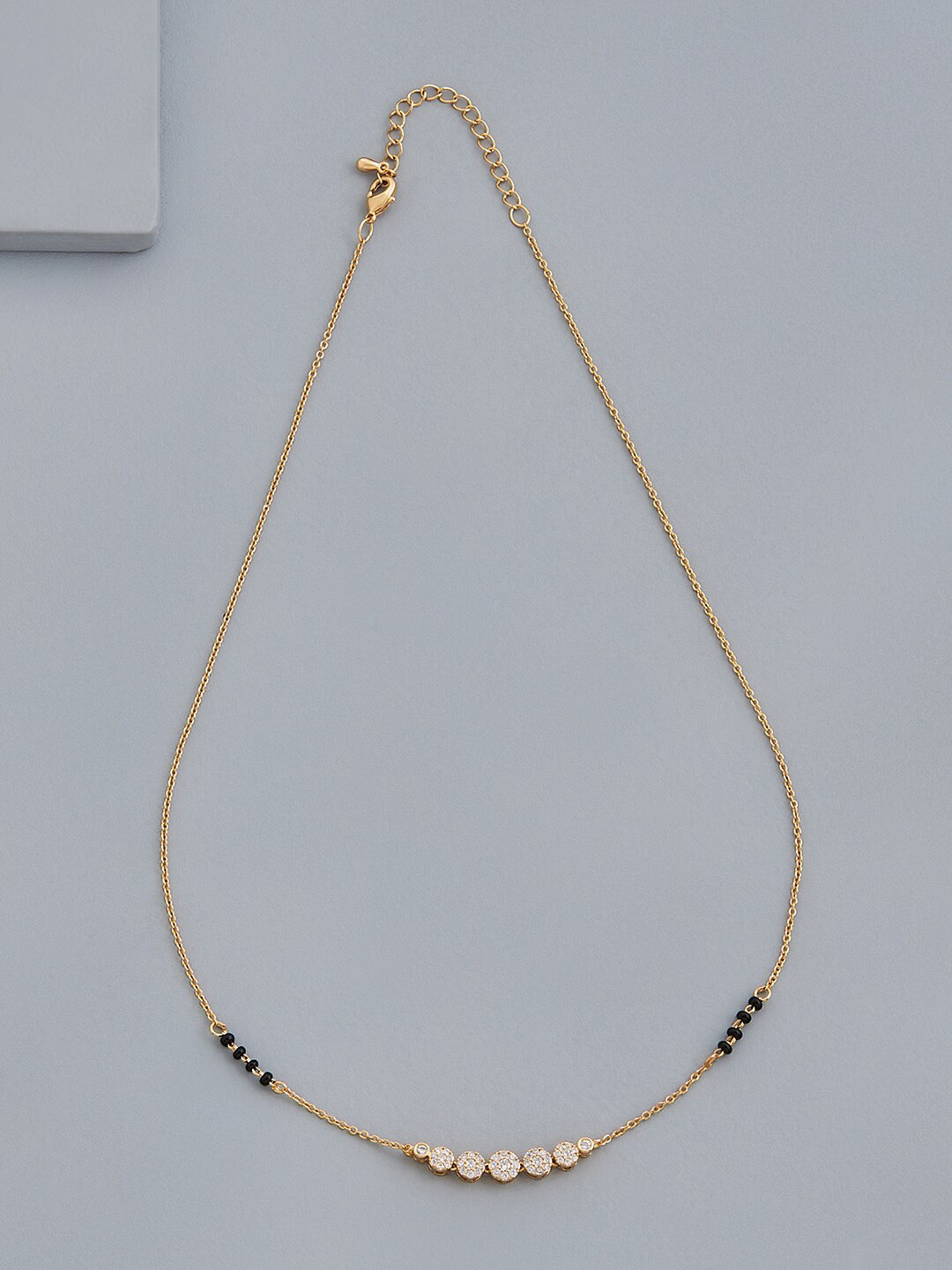 

Kushal's Fashion Jewellery Gold-Plated Artificial Stones Mangalsutra