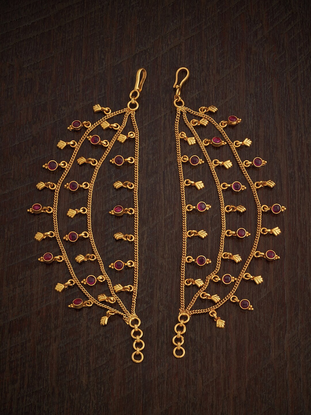 

Kushal's Fashion Jewellery Set of 2 92.5 Pure Silver Embellished Matil, Gold