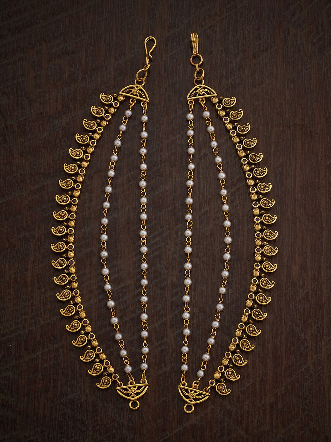 

Kushal's Fashion Jewellery Gold Plated Artificial Beads Antique Matil