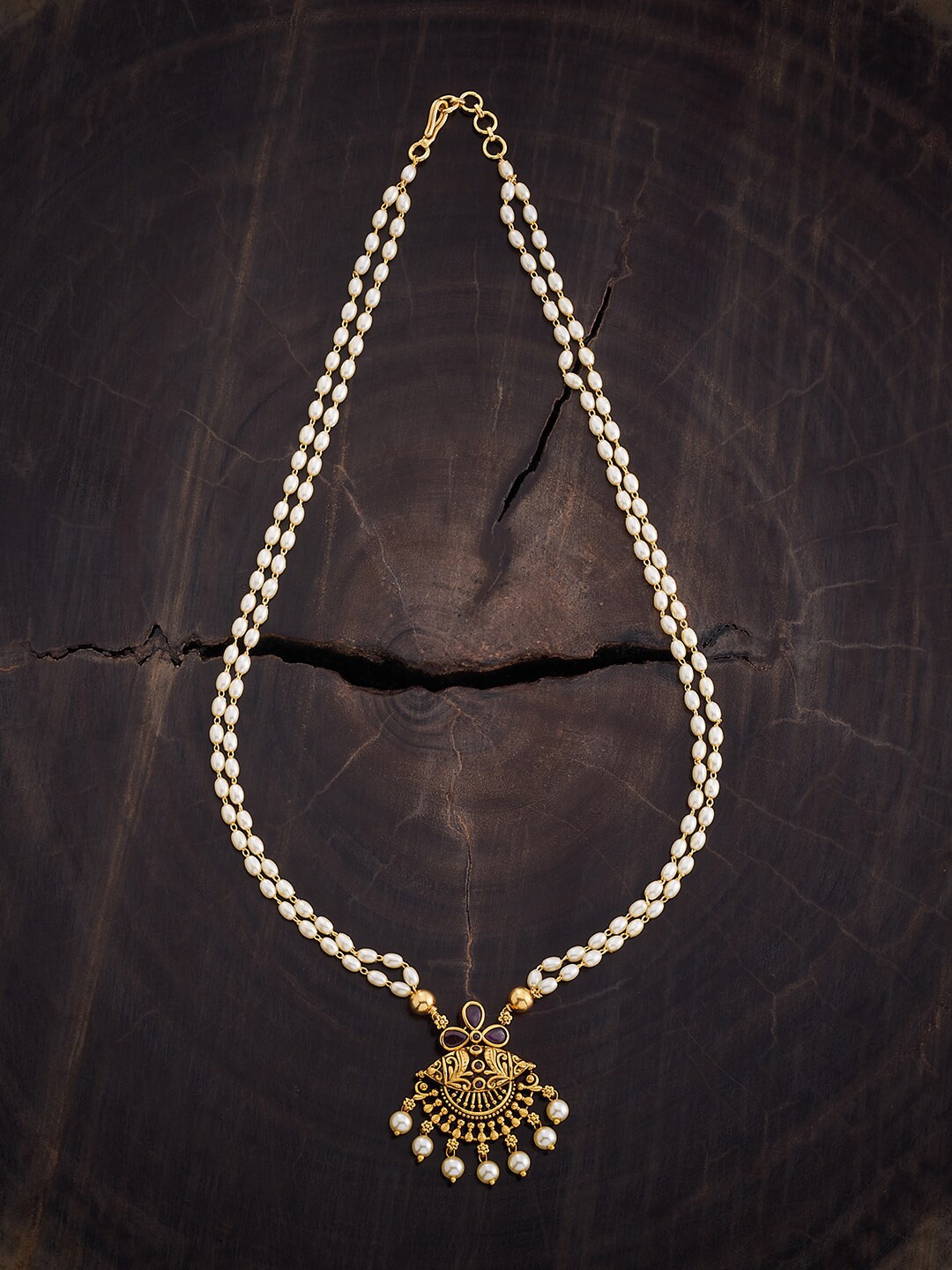 

Kushal's Fashion Jewellery Copper Gold-Plated Artificial Beads Beaded Antique Necklace