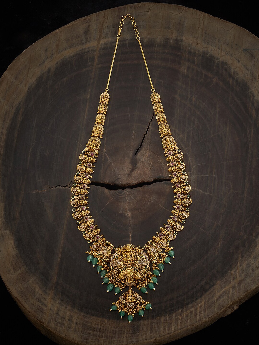 

Kushal's Fashion Jewellery Gold-Plated Antique Necklace