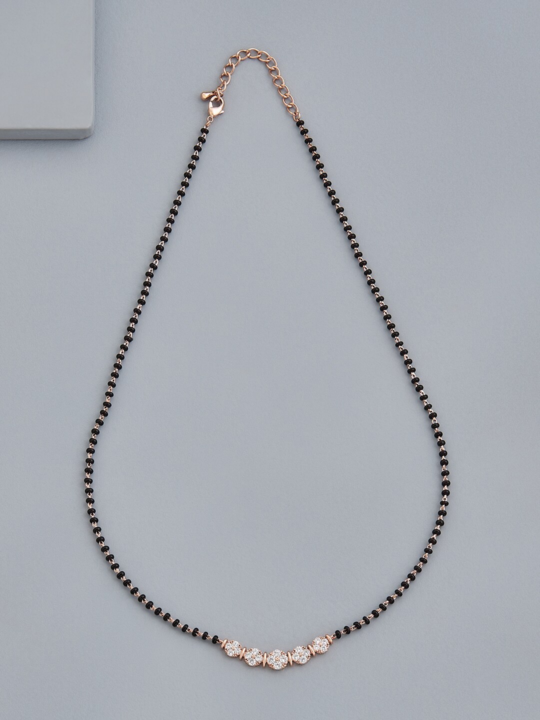 

Kushal's Fashion Jewellery Rose Gold-Plated Artificial Stones Mangalsutra