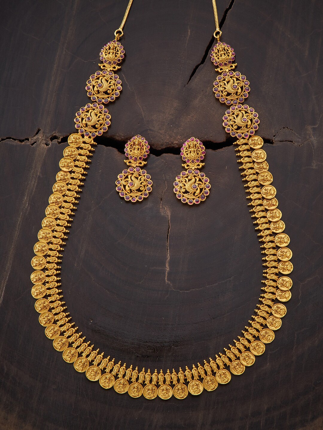 

Kushal's Fashion Jewellery Gold-Plated Stone Studded Jewellery Set