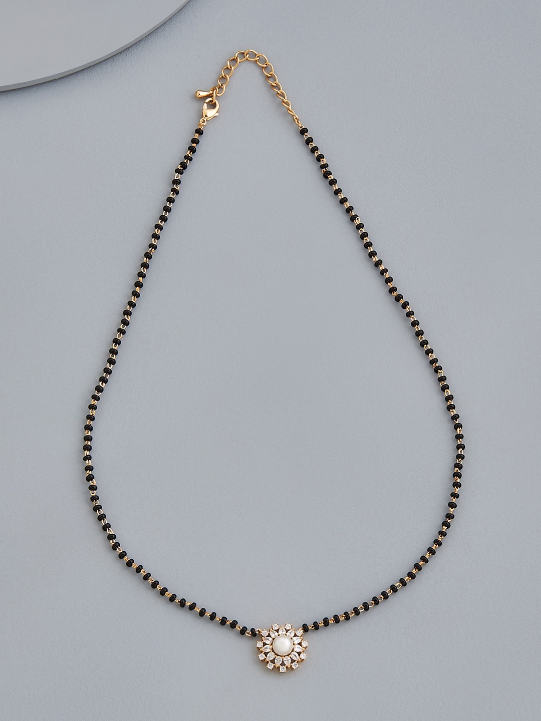 

Kushal's Fashion Jewellery Gold-Plated Artificial Stones and Beads Mangalsutra