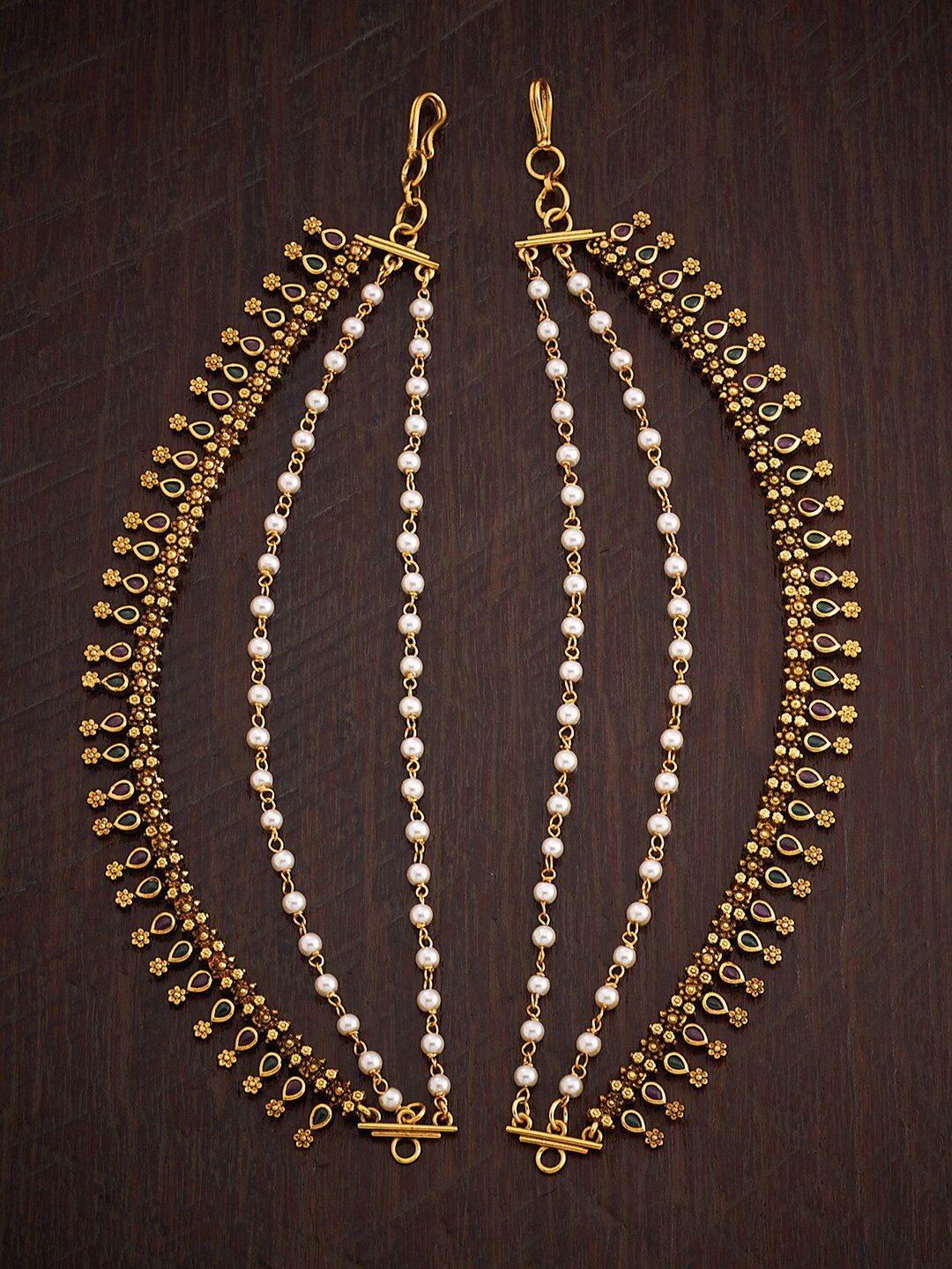 

Kushal's Fashion Jewellery Gold Plated Artificial Beads Antique Matil