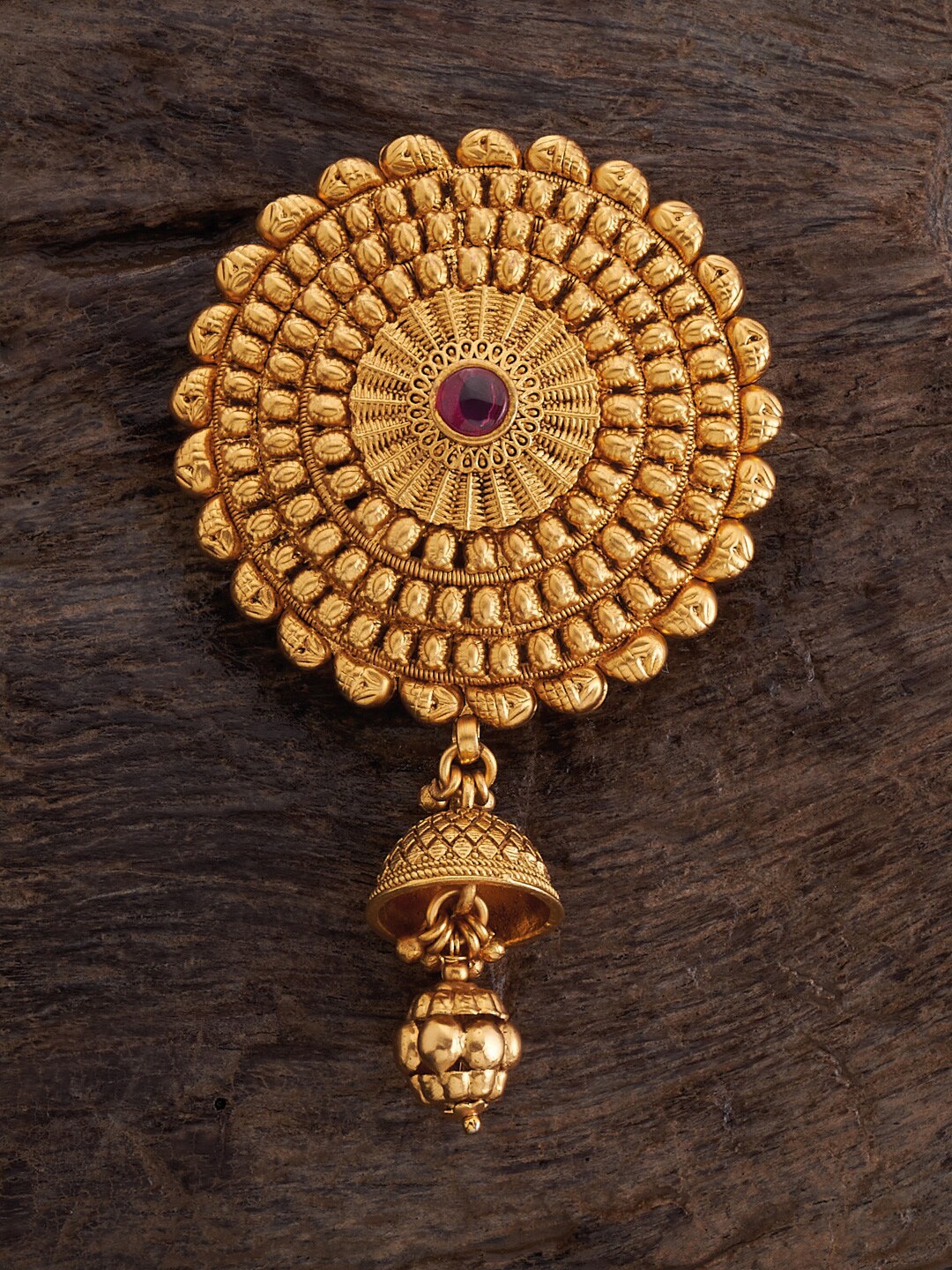

Kushal's Fashion Jewellery Gold-Plated Embellished Hair Brooch