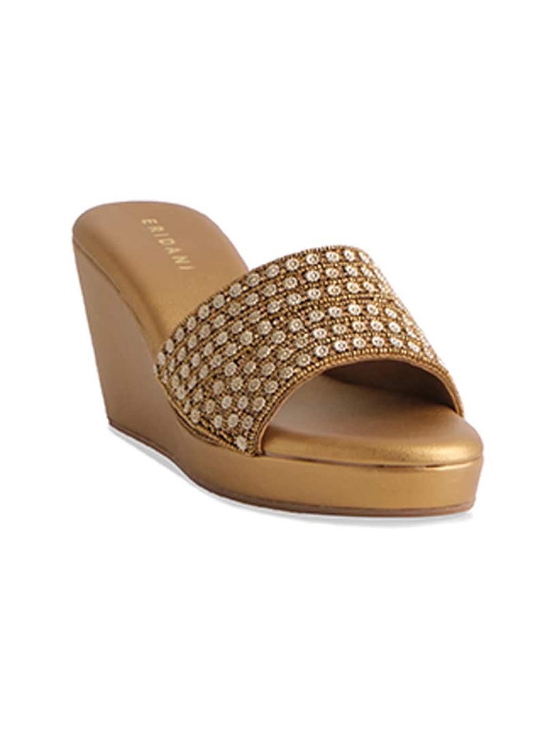 

ERIDANI Bronze Embellished Wedge Heels