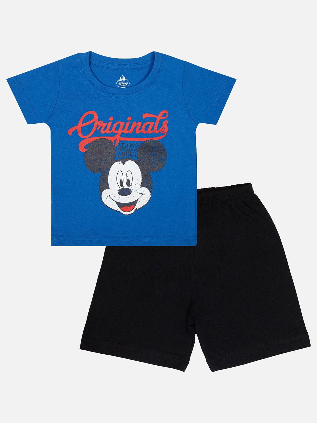 

Bodycare Kids Boys Mickey Mouse Printed T-shirt with Shorts, Blue