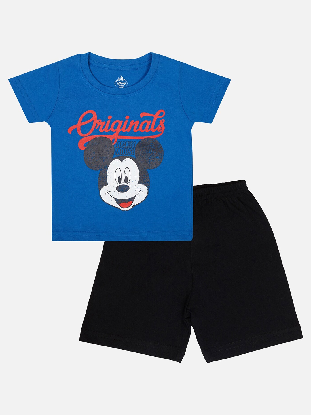 

Bodycare Kids Boys Mickey Mouse Printed T-shirt with Shorts, Blue