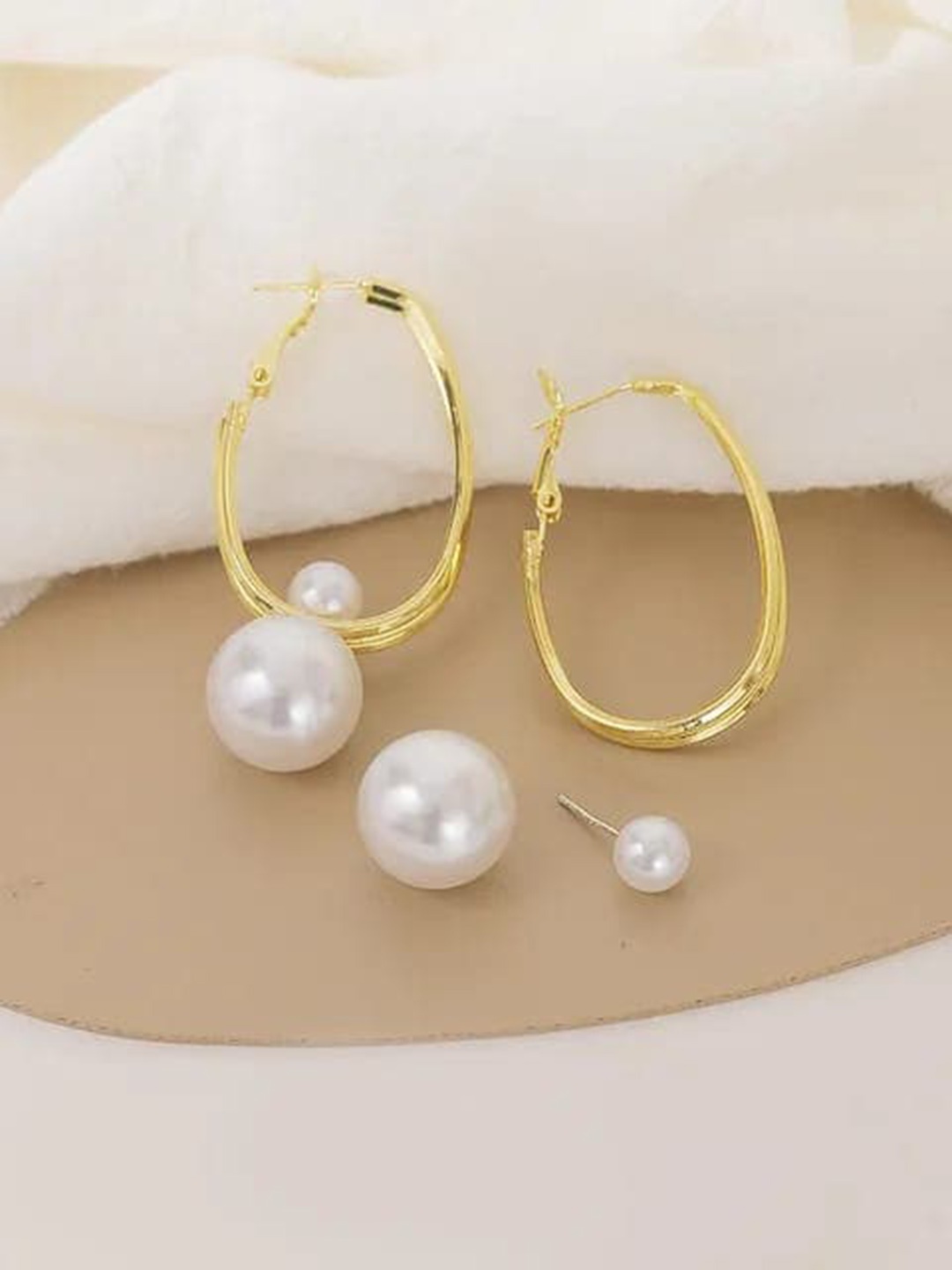 

KRYSTALZ Gold-Plated Stainless Steel Hoop Earrings