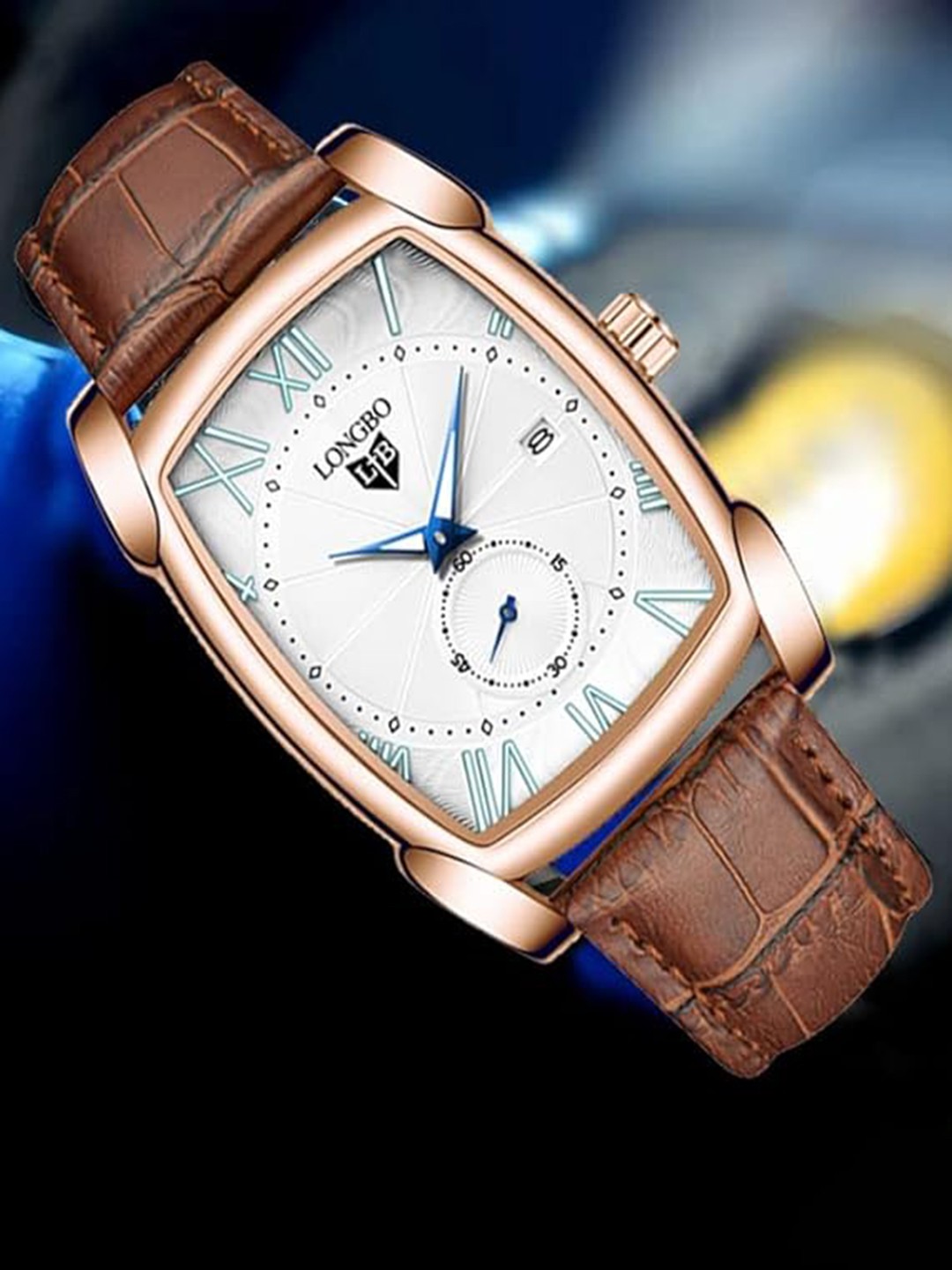 

LONGBO Men Embellished Dial & Leather Straps Analogue Watch Long-83361-Brown-White