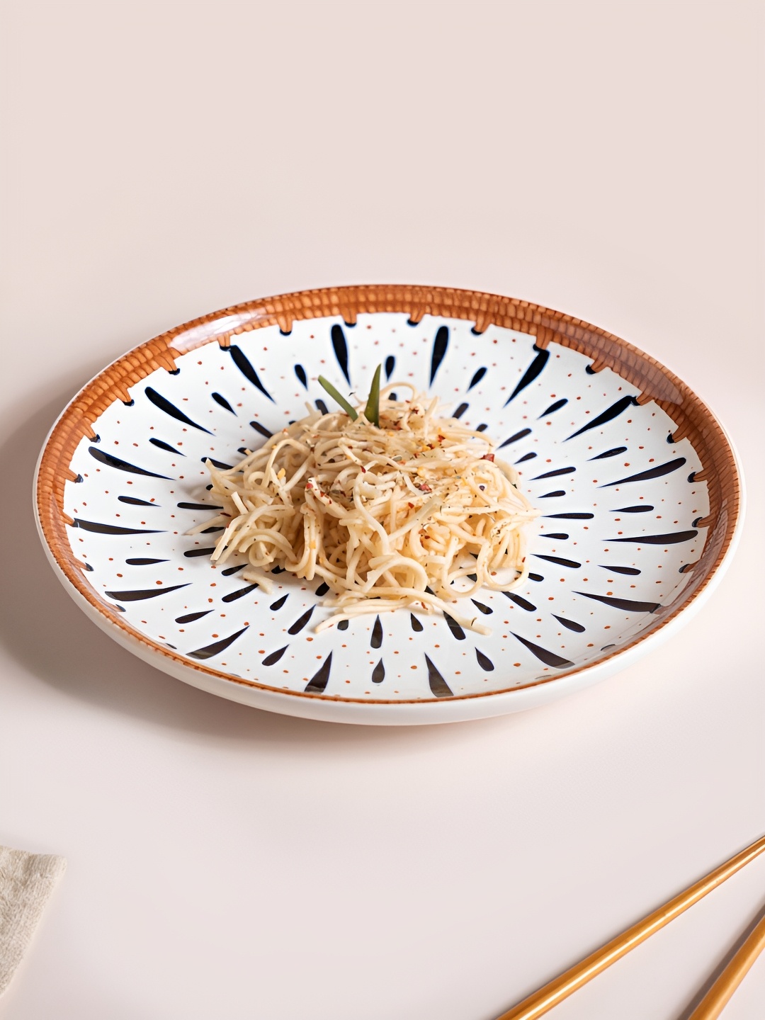 

Nestasia White & Blue Abstract Printed Ceramic Glossy Dinner Plate