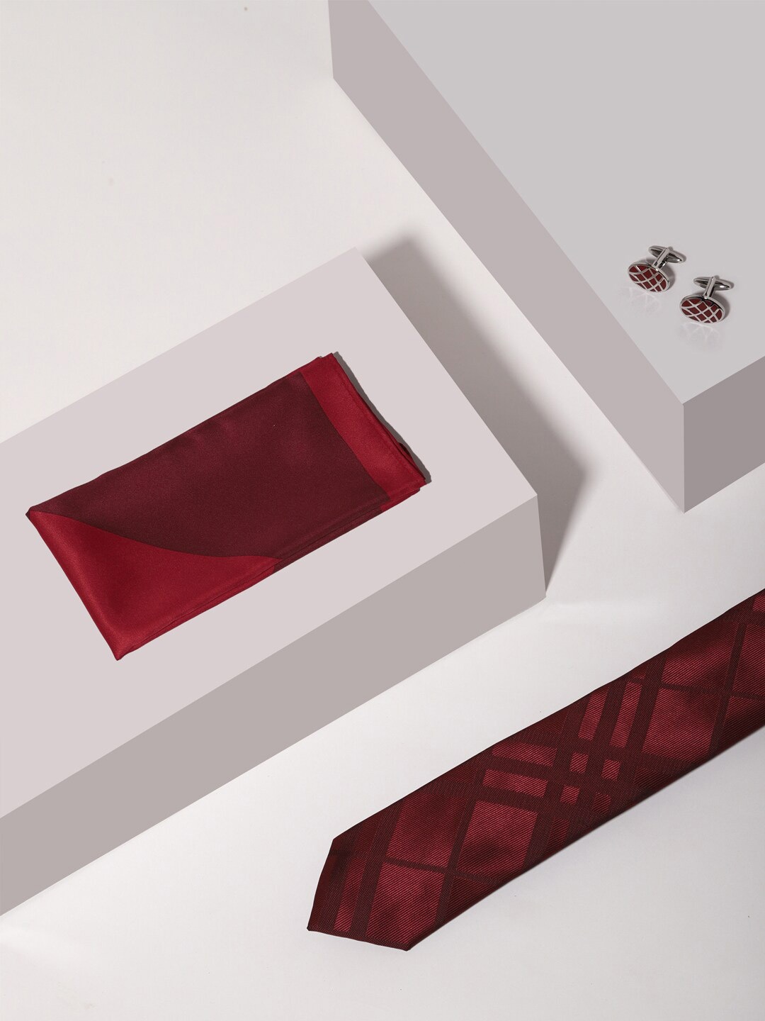 

Louis Philippe Men Accessory Gift Set, Maroon