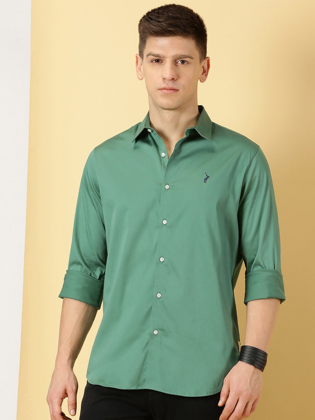 

Thomas Scott Classic Slim Fit Long Sleeves Casual Shirt, Green